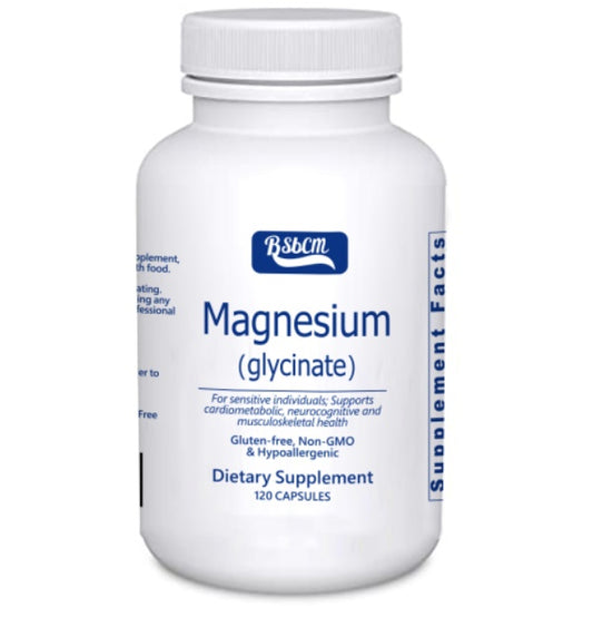 Magnesium Glycinate  Supplement To Support Stress Relief, Sleep, Heart Health, Nerves, Muscles And Metabolism  With Magnesium Glycinate  120 Capsules